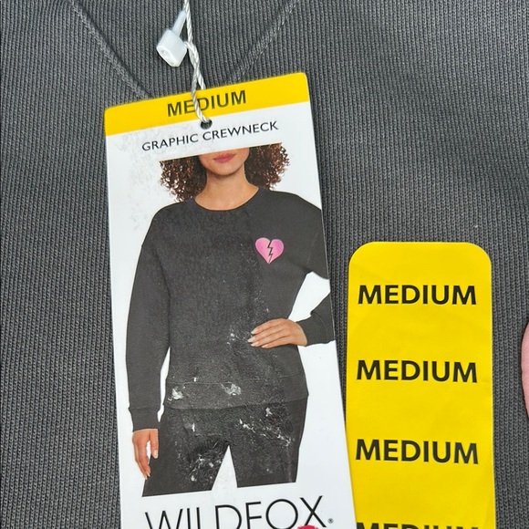 Wildfox Gray and Pink Sweatshirt Casual Comfort - Picture 3 of 11